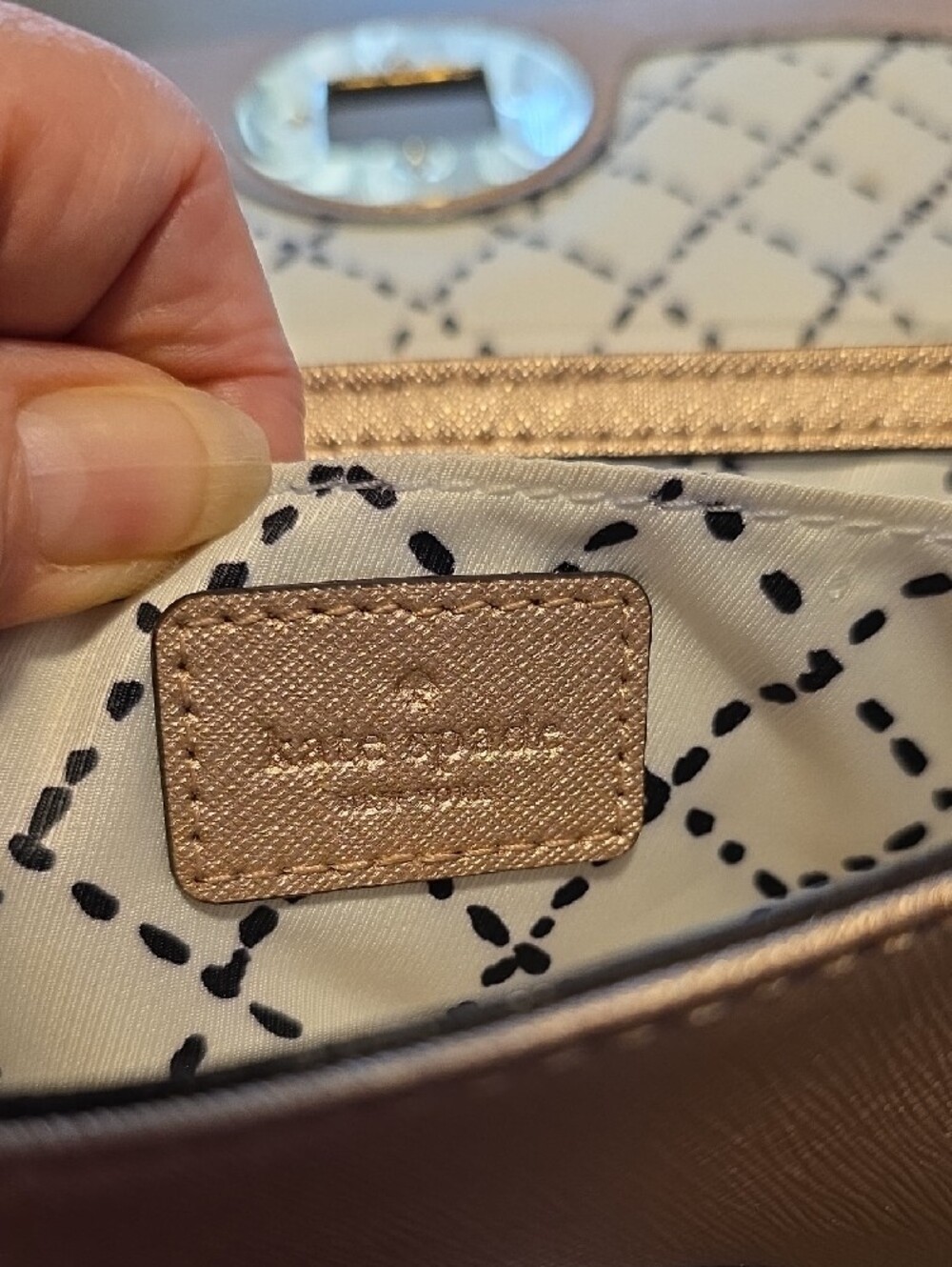 kate spade Rose Gold Chain Crossbody/Clutch - Picture 6 of 7